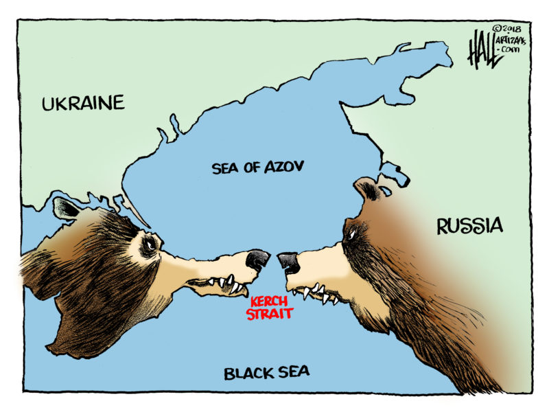 Cartooning for peace - karikatura ruskega nadzora kerške ožine