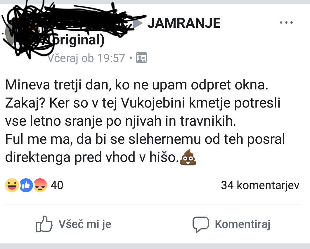 kmet, gnojenje, facebook