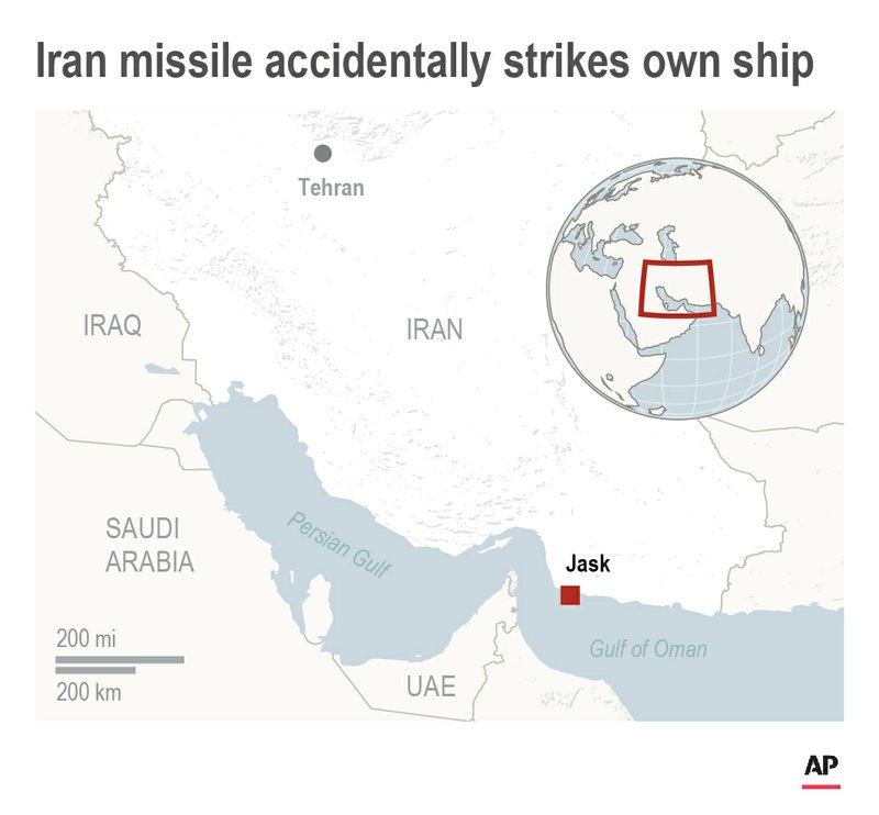 Mesto incidenta - Iran in raketa