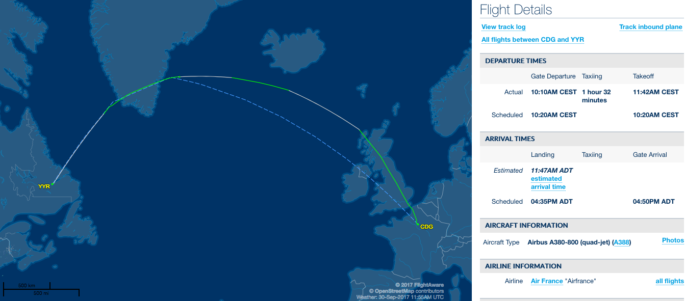 Pot letala Air France