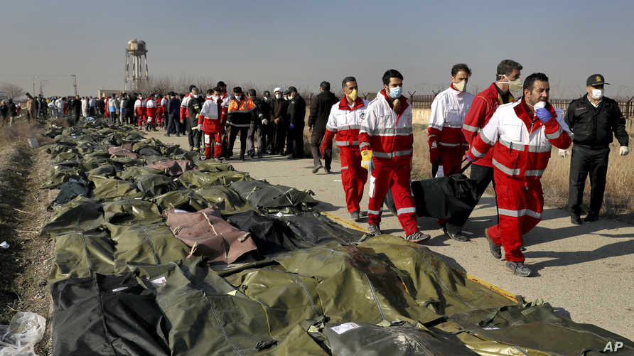 Žrtve padca letala v Iranu