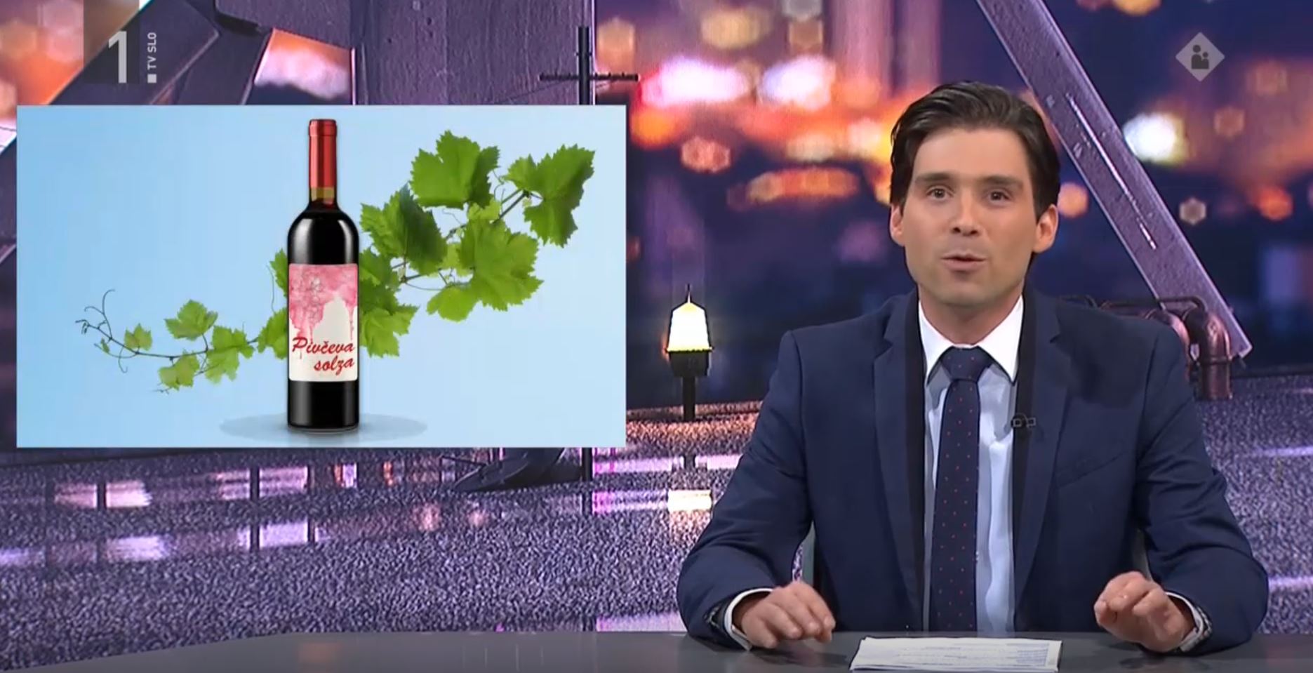 Novo vino: Pivčeva solza. Vir: Posnetek zaslona RTV SLO