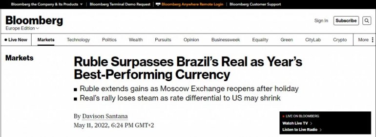 Bloomberg - rubelj