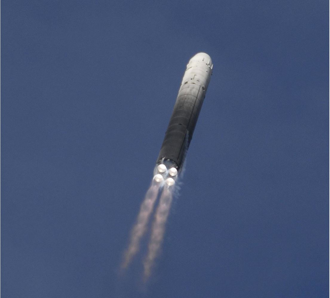 Ruska jedrska raketa po izstrelitvi Vir: RTBH, Sputnik