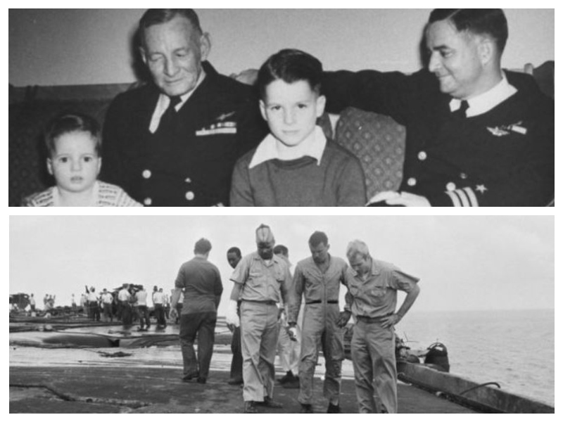 McCain - dedek in oče, škoda na USS Forrestal