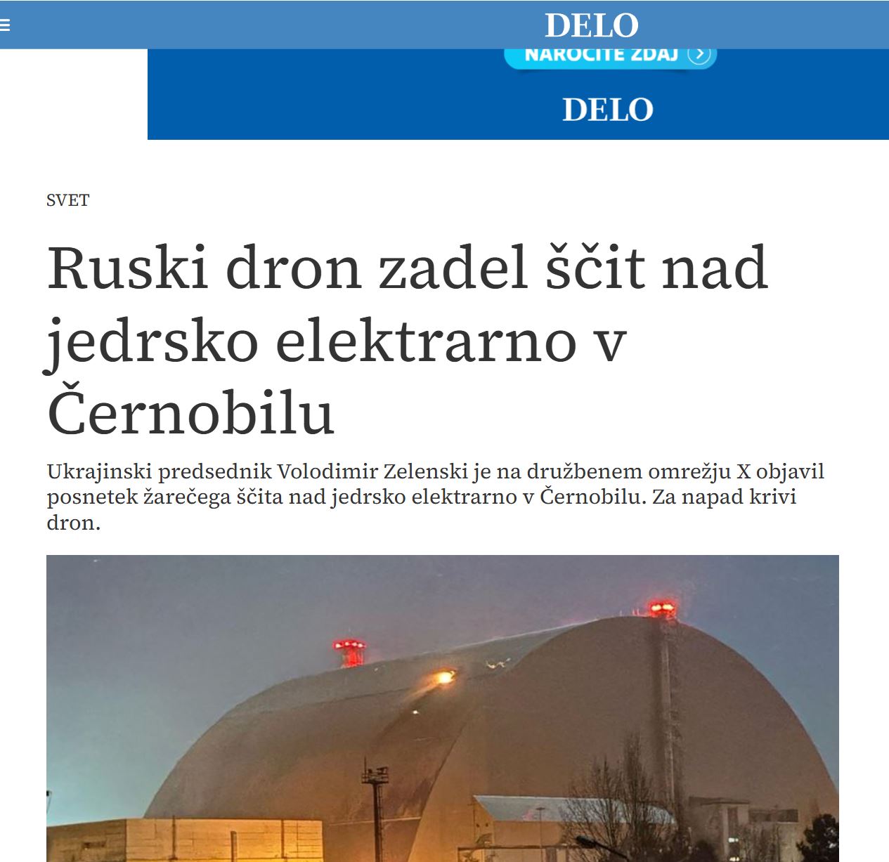 Delo o černobilskem dronu