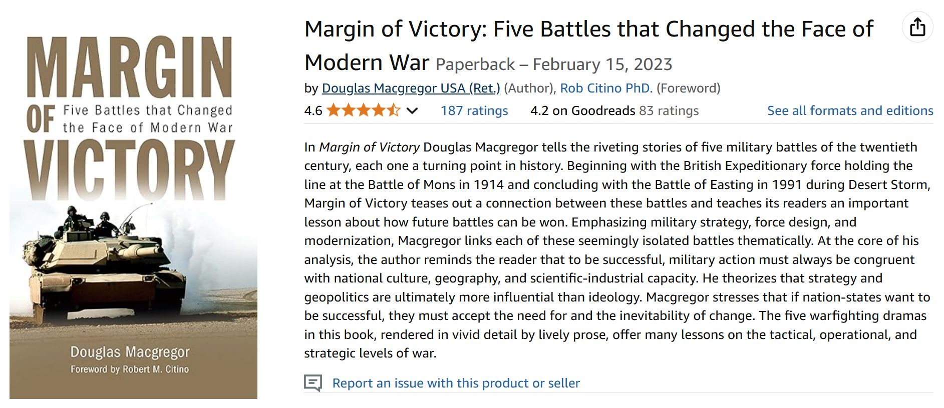 Knjiga Douglasa Macgregorja "Margin of Victory"