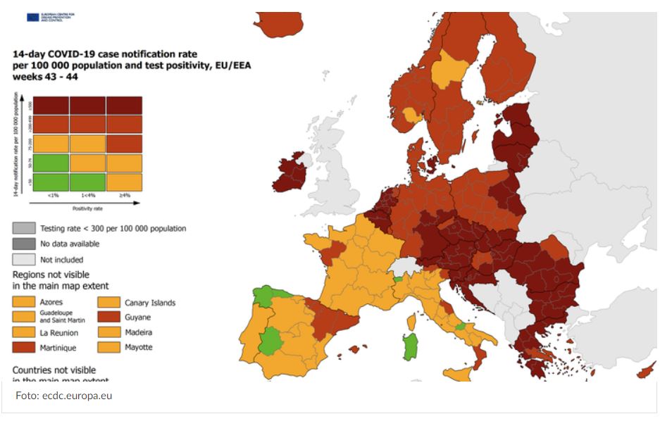 ECDC - Slovenija je temno rdeča