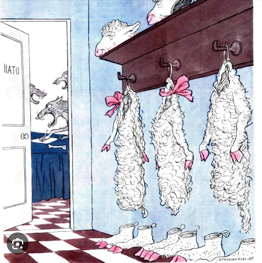 Prava slika vrha Nata: sovjetska karikatura  Vir:X