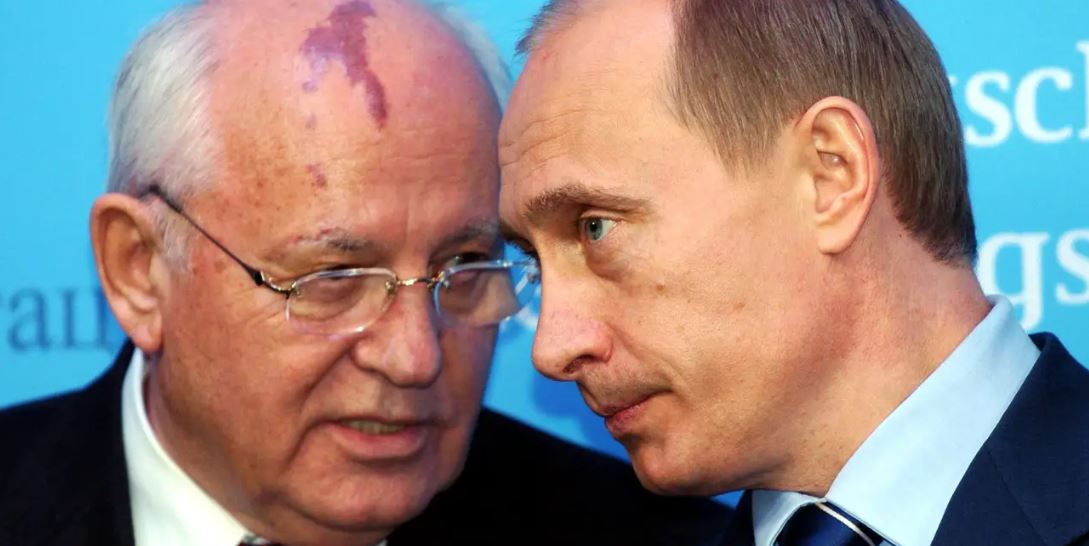 Gorbačov in Putin  Vir: Telegram