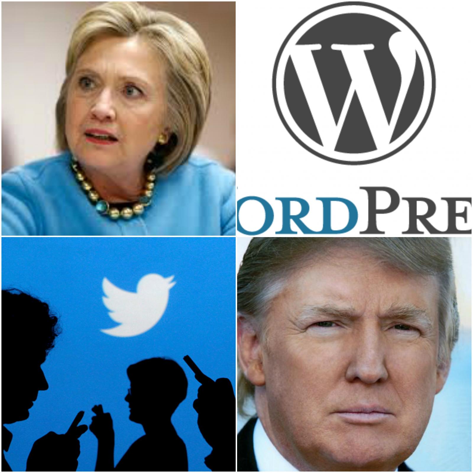 Hillary Clinton, Donald Trump, Twitter in WordPress