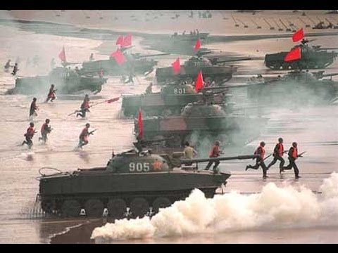 Vaja invazije kitajskih sil na Tajvan  Vir: Twitter USNI