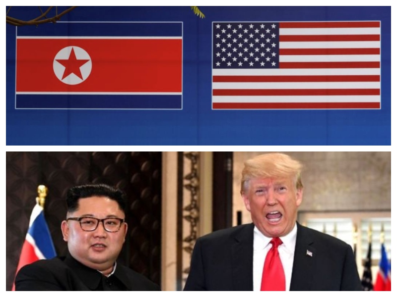 Kim Jong Un in Donald Trump ter zastavi