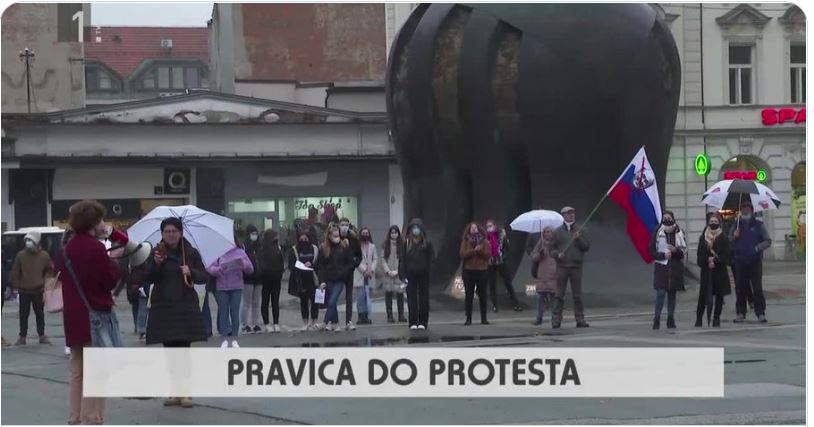Protesti dijakov v Mariboru  Vir:RTV SLO