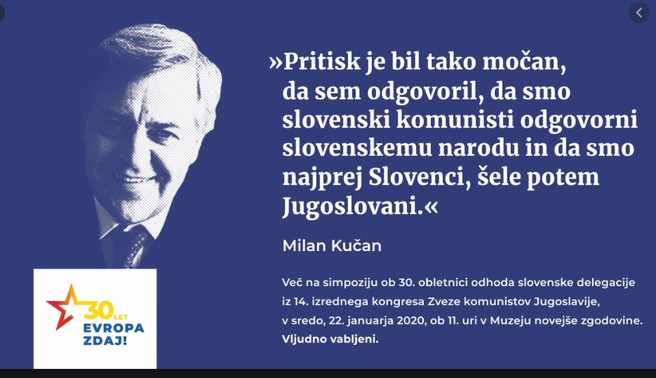 Milan Kučan na 14. kongresu ZKJ