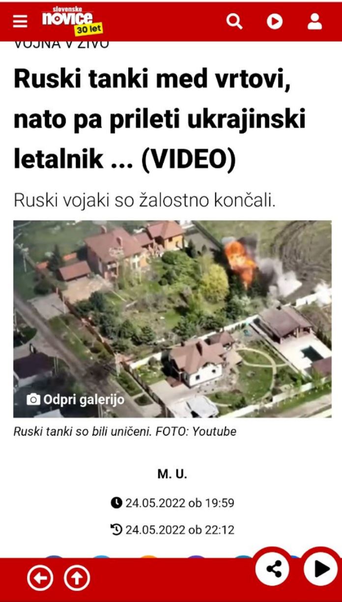 Lažna novica Slovenskih novic