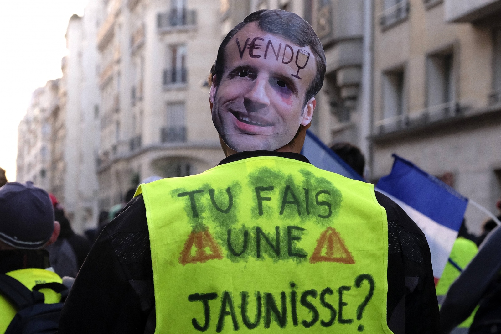 Macron - protesti   Vir:Pixsell