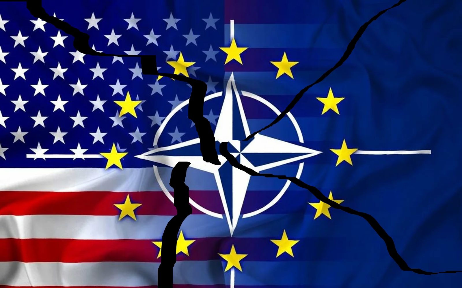 Prava zastava okupirane EU  Vir: Telegram