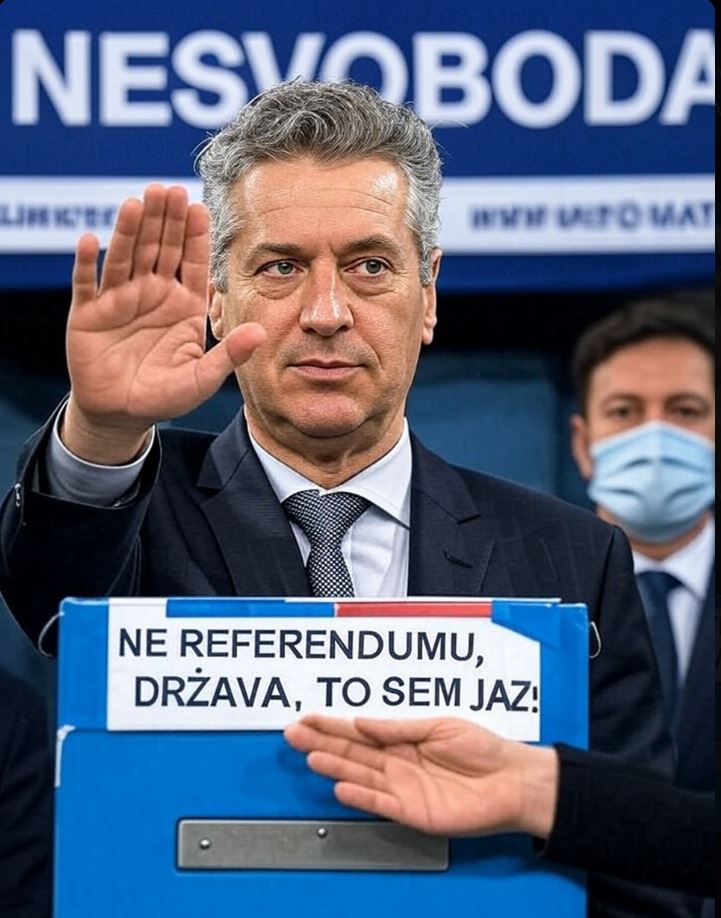 Država, to sem jaz: Robert Golob Vir: Grok