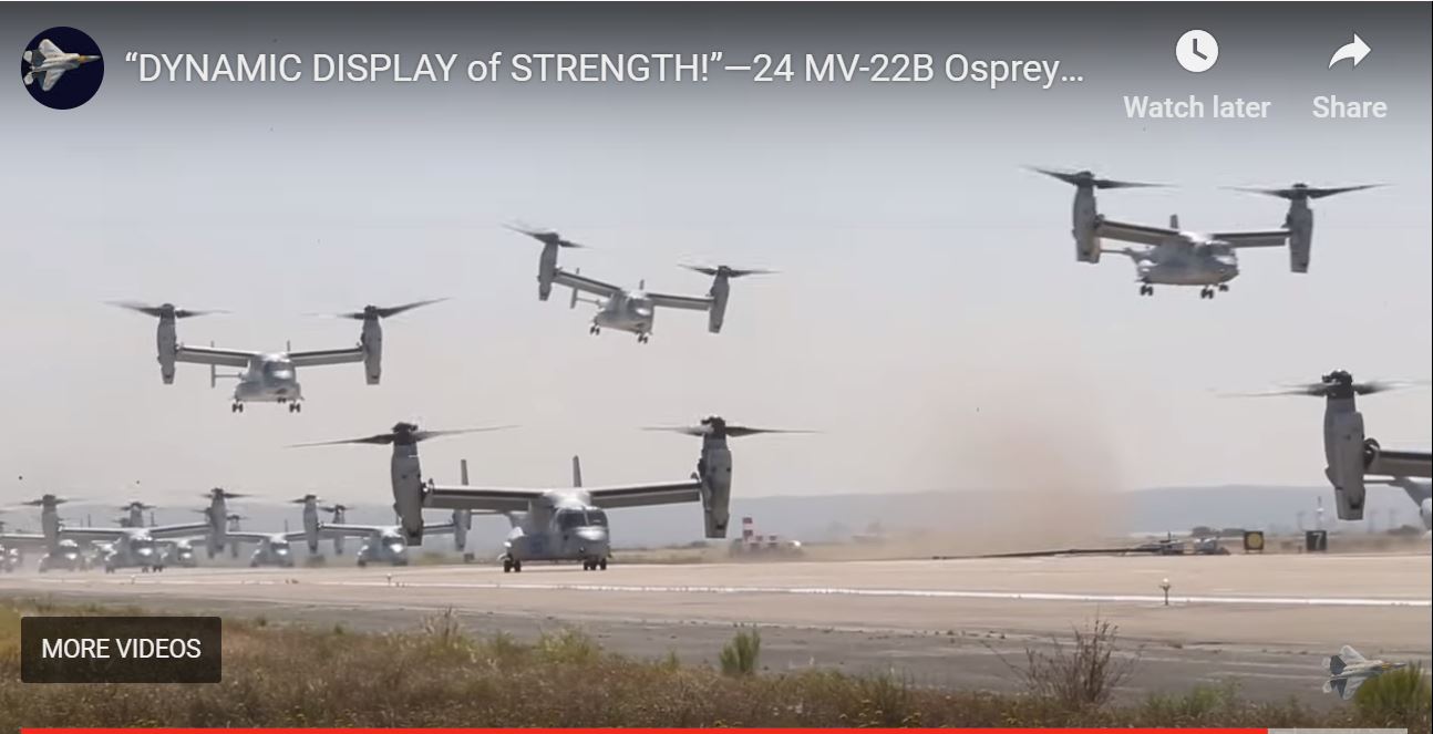 Helikopterji Osprey Vir:YouTube