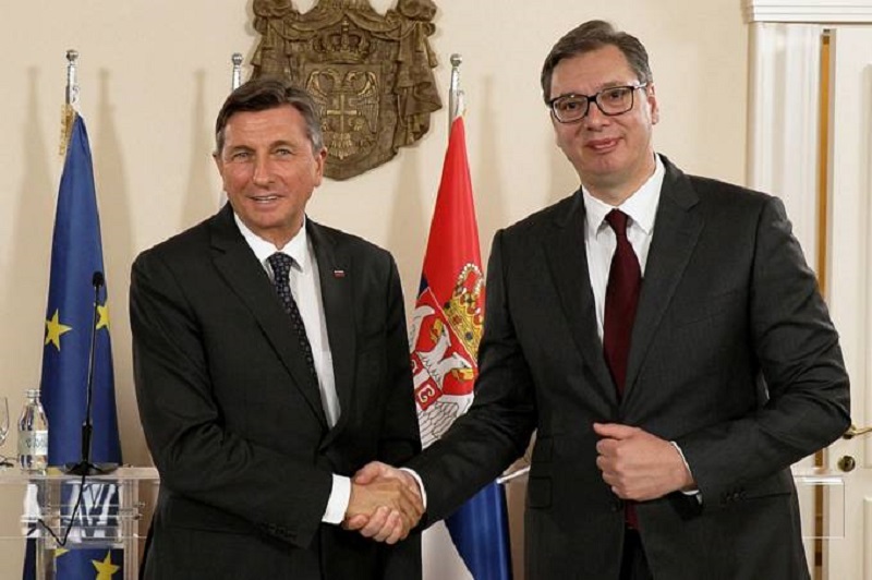 Pahor in Vučić  Vir: UPRS