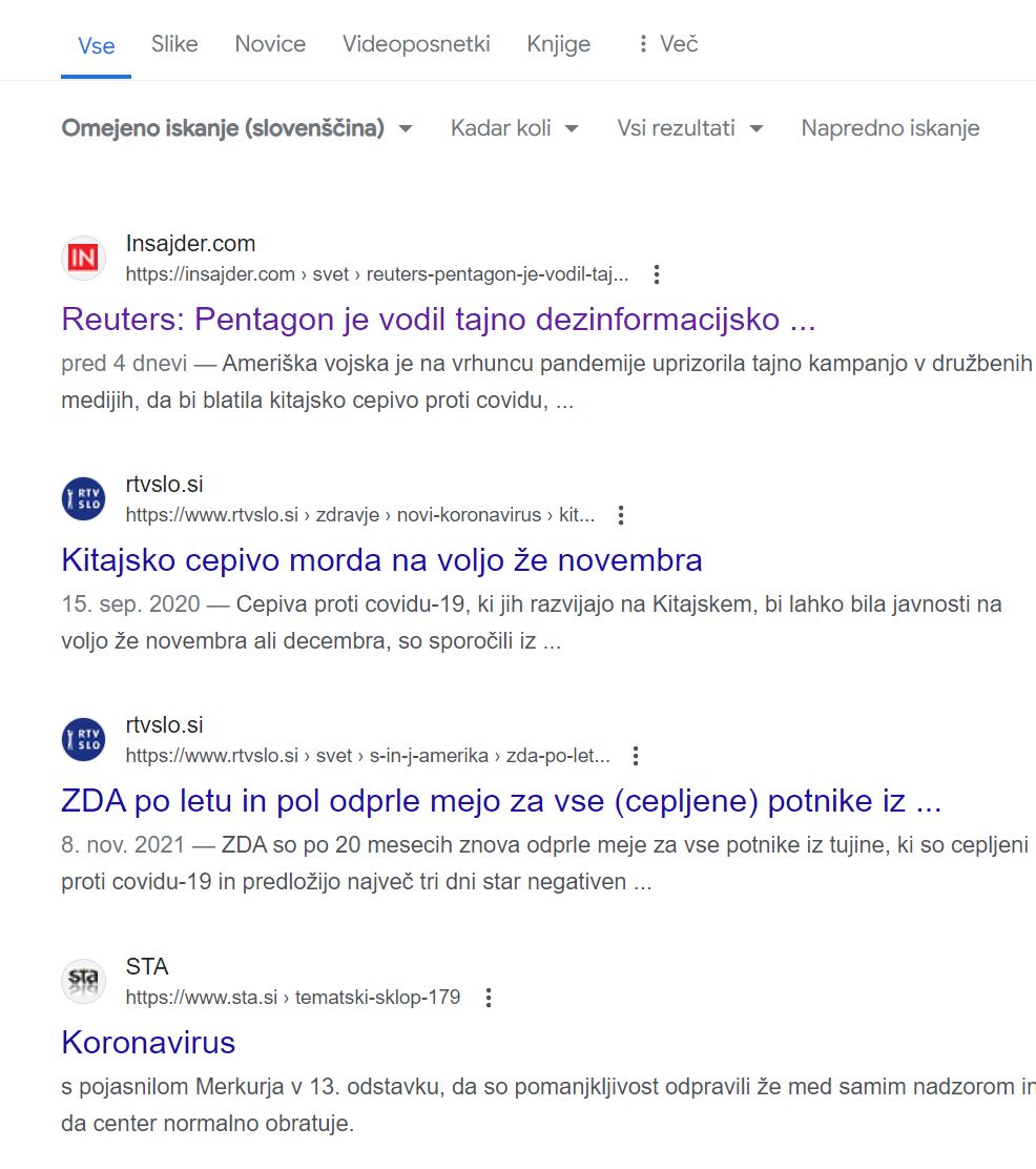 Pentagonove dezinformacije o Sinovacu - v Sloveniji drugi mediji o tem molčijo