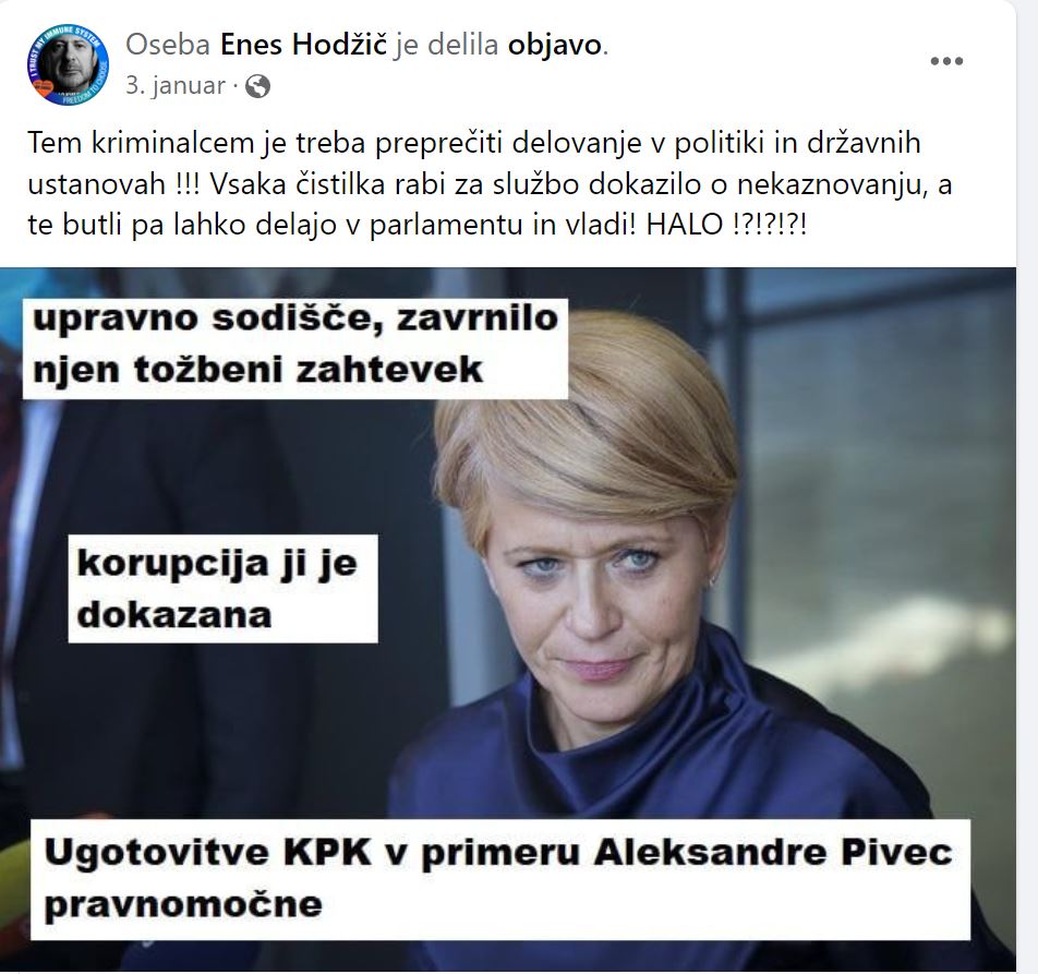 Aleksandra Pivec - zapis s FB