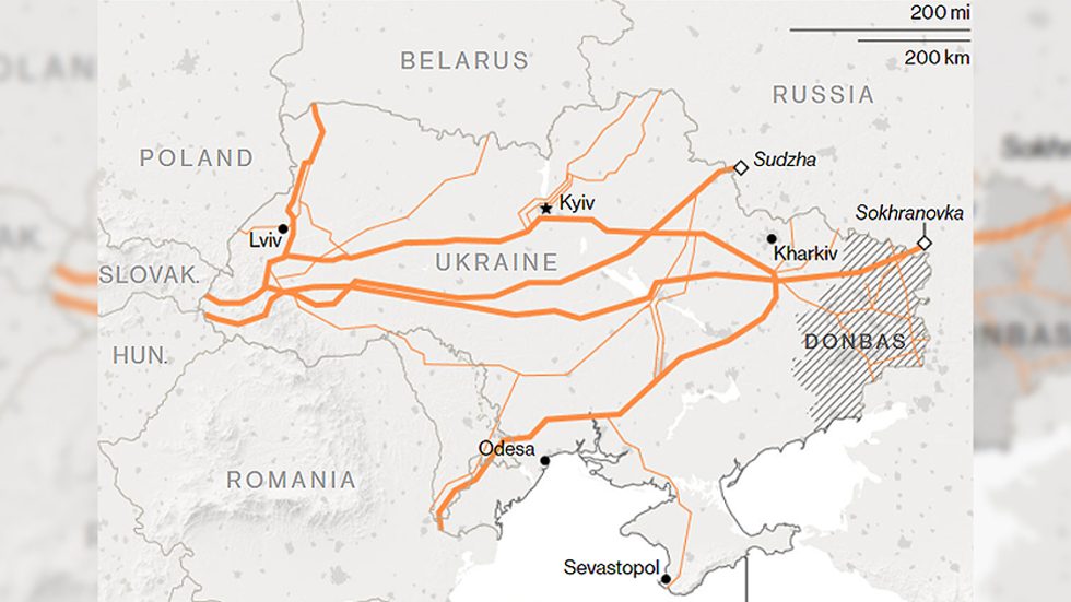 Plinske poti do EU preko Ukrajine Vir:RT