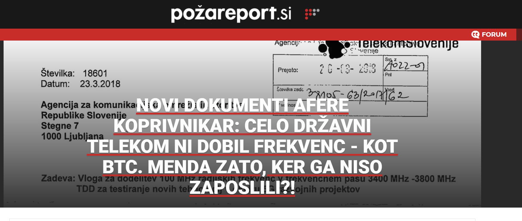 Požareport - Telekom