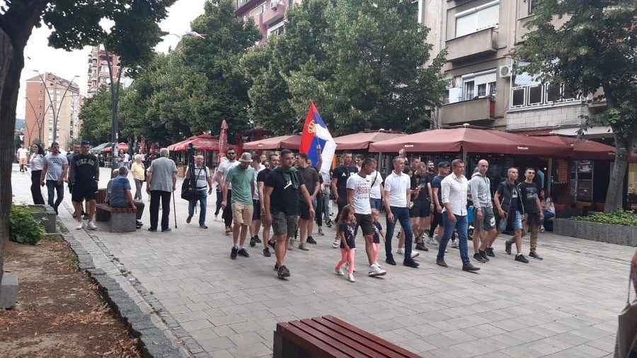 Protest - severna Kosovska Mitrovica Vir: Twitter