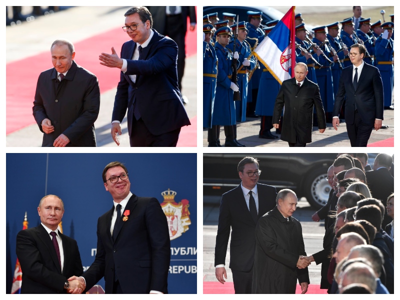 Sprejem Putina v Srbiji - januar 2019