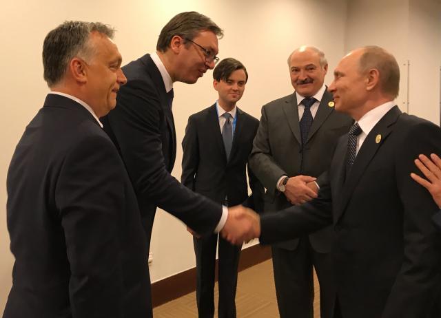 Viktor Orban, Aleksandar Vučić, Vladimir Putin