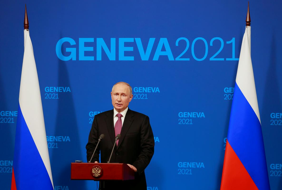 Vladimir Putin v Ženevi, Vir: RT, Twitter