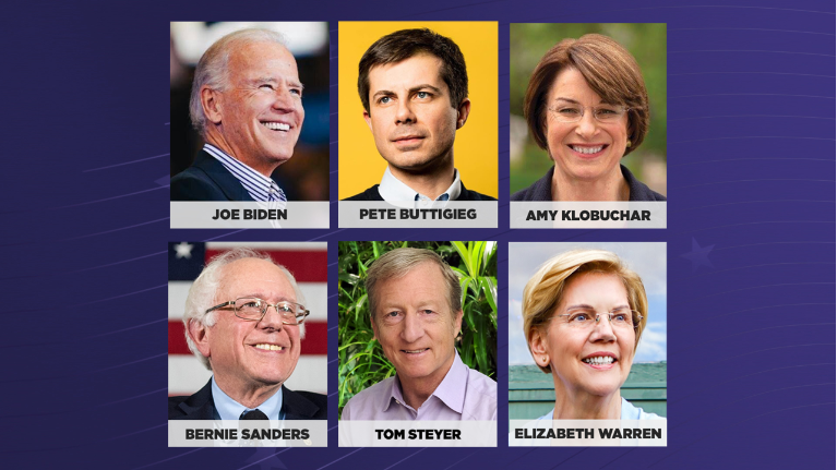 Šest kandidatov demokratov v ZDA