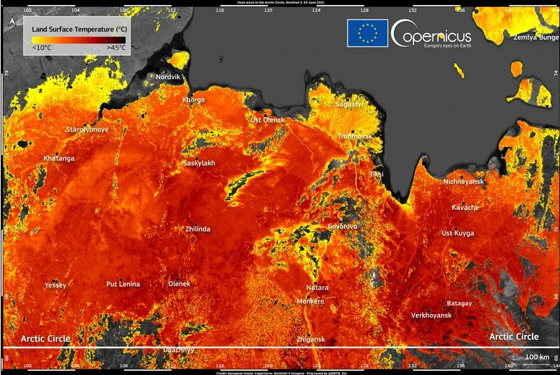 Sibirija v ognju  Vir: Copernicus