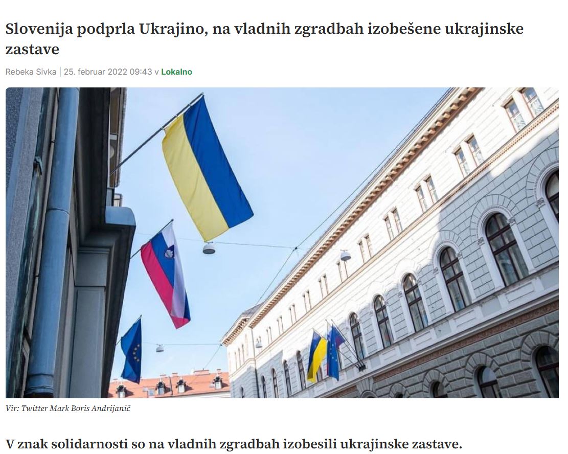 Pravovernost za vsako ceno: Ukrajinske zastave v Sloveniji