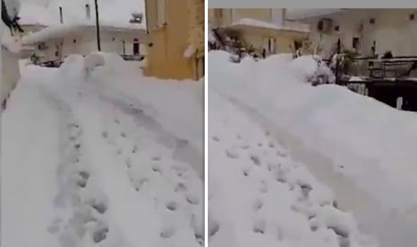 Sneg v Grčiji, januar 2020