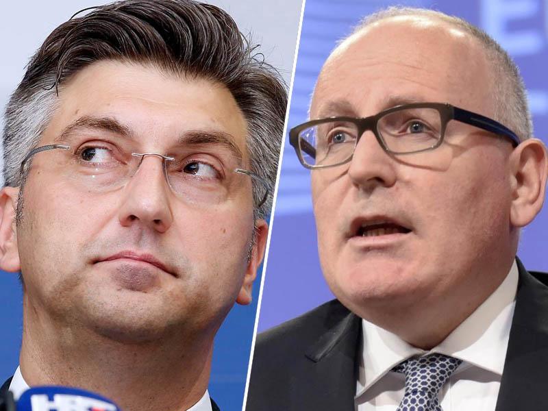 Plenković kritiziral izjave Timmermansa o arbitraži s Slovenijo