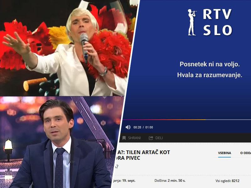 Kaj dogaja - zakaj je TV Slovenija cenzurirala satiričen video spot, v katerem se je Tilen Artač prelevil v Pivčevo?
