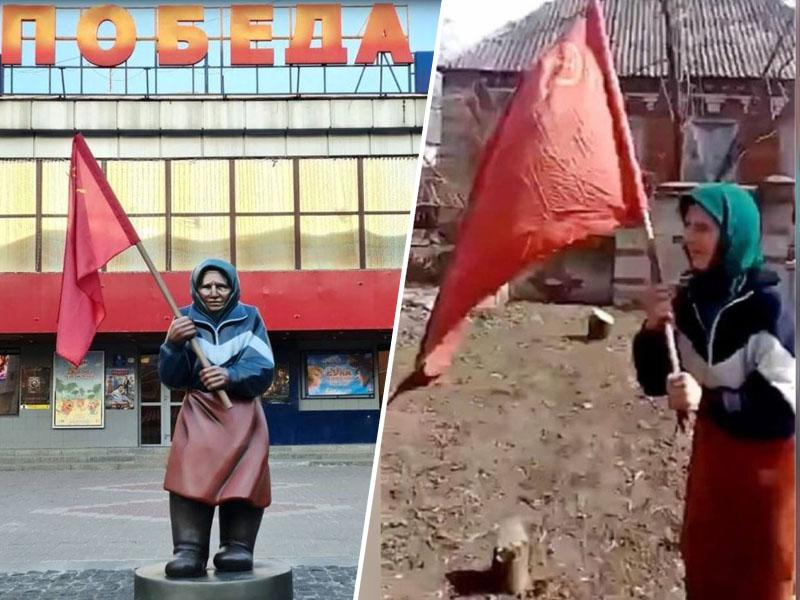 »Babuška«, ki je pričakala ukrajinske vojake z »napačno« zastavo je postala simbol ruskega upora