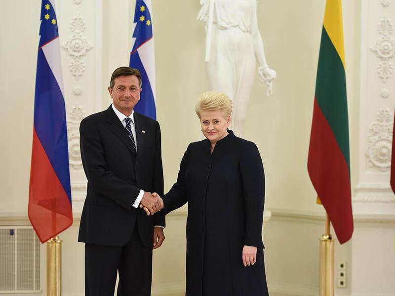 Pahor in Grybauskaitejeva o sodelovanju med državama in odnosih z Rusijo