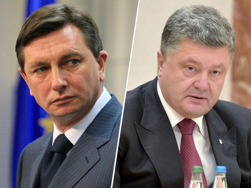 Pahor in Porošenko podprla mirno reševanje krize na vzhodu Ukrajine