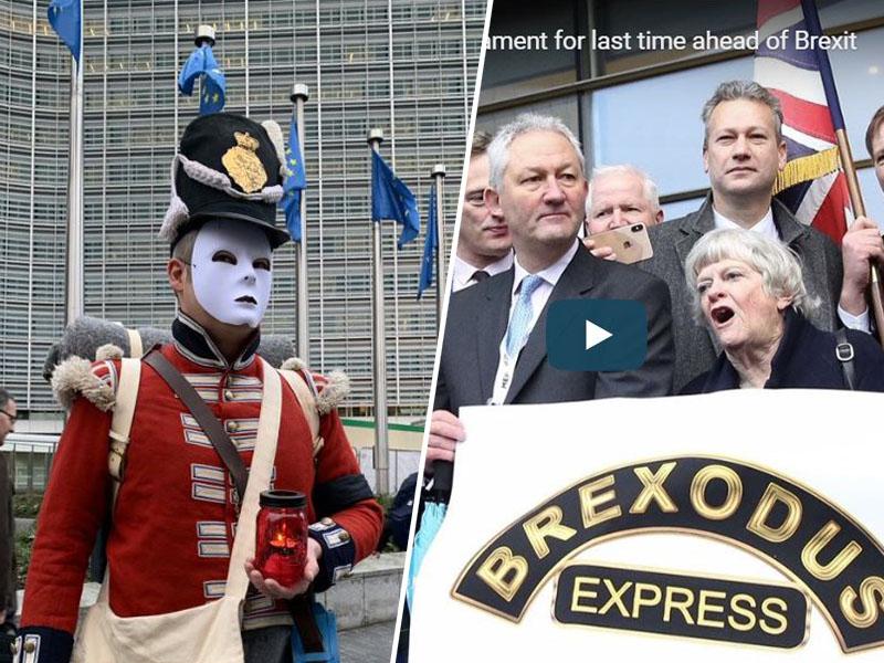 Veselje in žalni trakovi: Velika Britanija izstopila iz EU in na dan odhoda iz Bruslja dobila račun za milijardo funtov