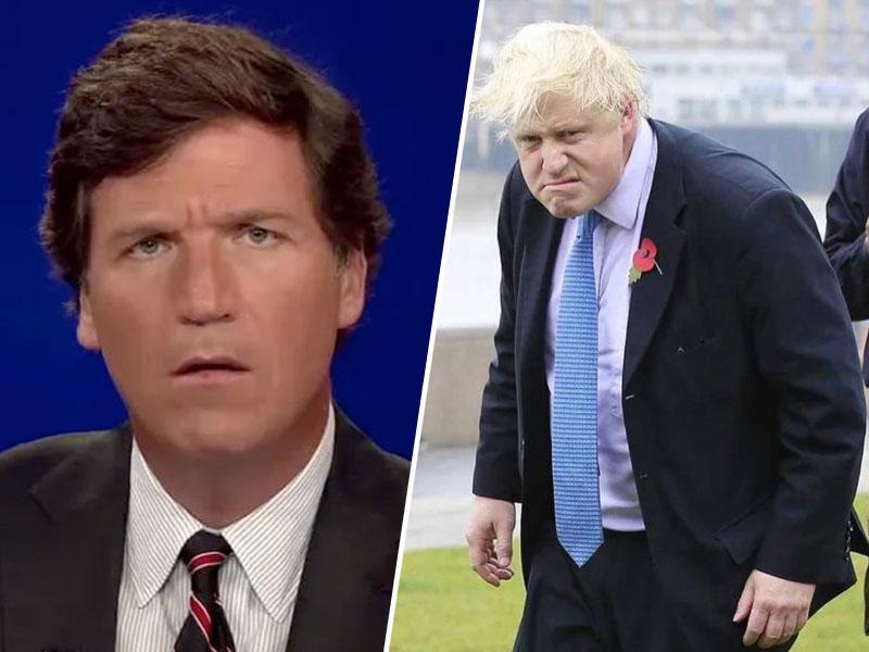 Tucker Carlson: Boris Johnson, ki je odgovoren za stotisoče žrtev v Ukrajini, je za intervju zahteval milijon dolarjev!