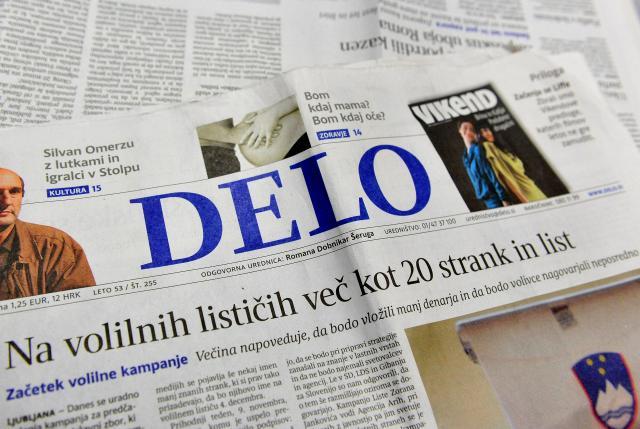 Novinarski sindikat in uprava Dela v zaostrenih odnosih za pogajalsko mizo