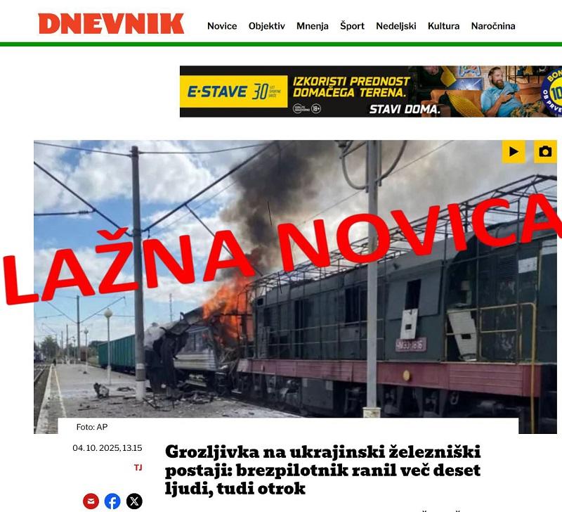 Zelenski in slovenski mediji lagali, da so Rusi napadli potniški vlak!