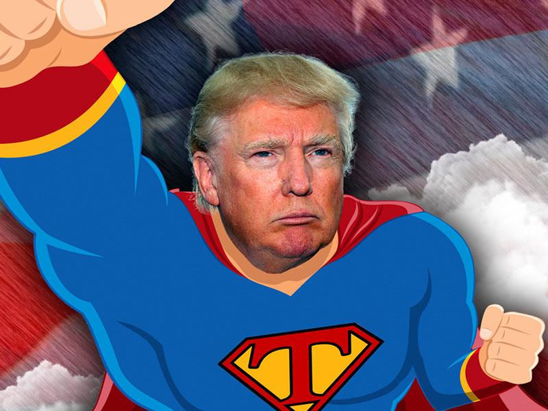 Trumpov sin objavil lažno naslovnico s predsednikom ZDA kot »vikinškim supermanom«