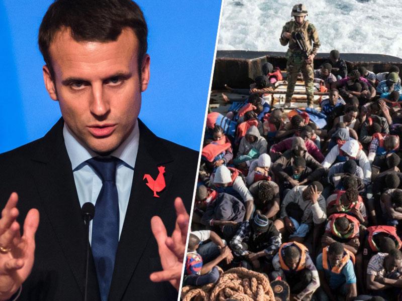 Macron predlagal evropsko pomoč skupnostim za sprejem migrantov