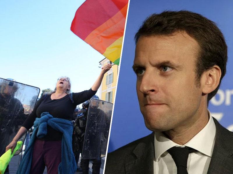 »Hitro okrevaj, morda boš pametnejša«: Macronu znova spodletelo, ko je komentiral krvave prizore s protestov …