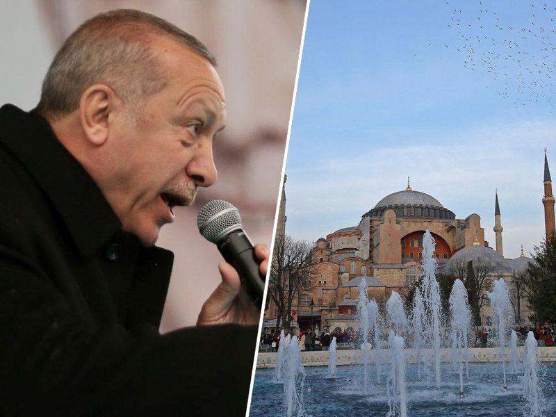 Erdogan ne odneha: »Hagijo Sofijo bomo imenovali džamija, navkljub Ameriki!«, Atene: »To je žalitev za kristjane!«